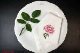 Bộ khăn ăn (6 chiếc) 45x45 thêu hoa hồng